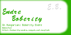 endre boberity business card